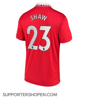 Manchester United Luke Shaw #23 Hemma Matchtröja 2022-23 Kortärmad